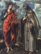 El Greco Saints John the Evangelist and Francis painting